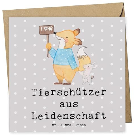 Mr. & Mrs. Panda Grußkarte Tierschützer Leidenschaft - Geschenk, doppelkarte, anlasskarte, Glückwunschkarte, faltkarte, Klappkarte
