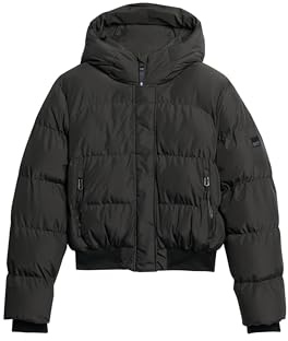 Superdry Damen Sportliche Stepp-Bomberjacke mit Kapuze