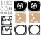 VGOL 2 Sets Rasenmäher Vergaser Membran Rebuild Reparatur Kit Kompatibel mit Husqvarna 350 351 353 340 345 346 XP 372E EPA 346XP C3EL17