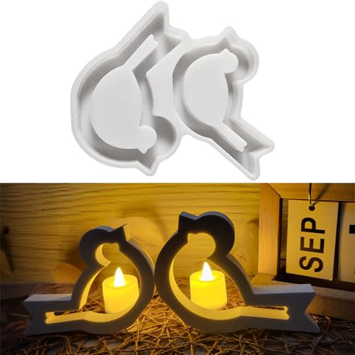 ALEFBET Silikonformen Gießformen,Silikonform Vogel,DIY Silikon Gießform Vogel,Gipsformen zum Gießen,Epoxidharz Formen Vogel