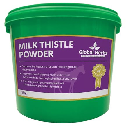 Global Herbs Milk Thistle Powder Equine Liver & Detox Support 1kg