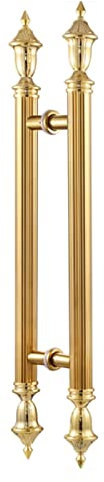 CXEGCCUF Maniglie per Porte da fienile Dorate in Stile Europeo, Maniglie scorrevoli bifacciali per Porte in Legno, 60 cm (23 5/8) x 20 cm