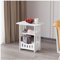 INMOZATA White Bedside Table with Storage Shelf Wooden Side Table Small End Table Bed Side Table for Bedroom,Living Room,Bathroom,Small Spaces（White ）
