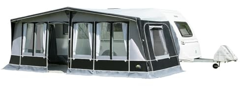 DWT aufblasbares Vorzelt für Wohnwagen - Prime Air II - herausnehmbare Vorder- und Seitenwände - Ganzzelt 240 cm Tiefe - Air-In-System, Größe:Gr. 61 Umlaufmaß 981-1005 cm