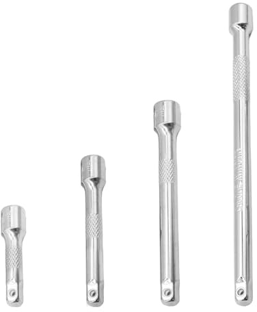 Steckschlüssel Verlängerung 1/4 Zoll Set, Ratschenverlängerung, 4 verschiedene Längen (50 mm, 75 mm, 100 mm, 150 mm), Ratschenverlängerung mit Kugelverschluss für verbesserte Reichweite und Effizienz