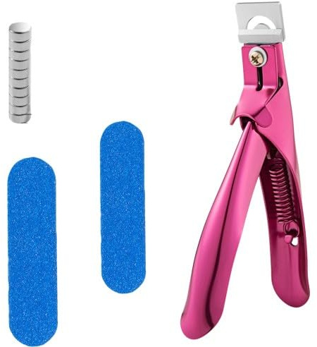 Professional U-Förmiger Nagelknipser mit Magnet-Set, Edelstahl-Gelnägel-Cutter für präzises Nageldesign für Salon & Zuhause inkl. Feilen & Magnete