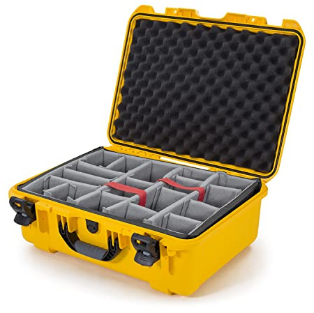 Nanuk Large Series 940 Lightweight NK-7 Resin Waterproof Protective Case with Padded Dividers, Yellow