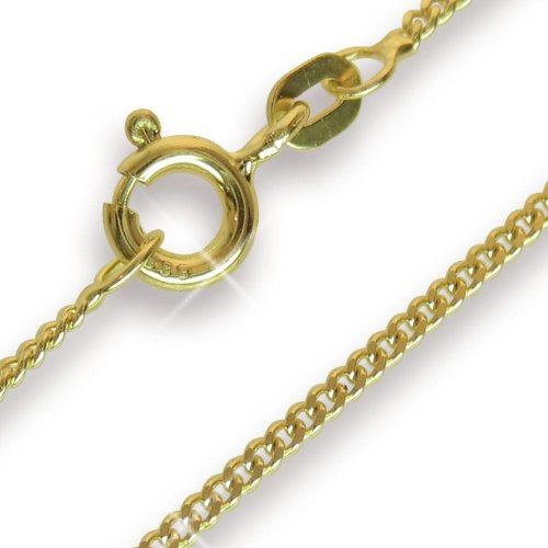 Panzerkette massiv 14 Karat 585 Gold Länge 38cm Damenkette/Kinderkette Breite 1,25mm (Art.302012)