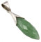 Unique Gems Jugendstil Damen Kettenanhänger grüner Aventurin Tropfen 8.6 Karat 925 Sterling Silber Juweliers- Qualität