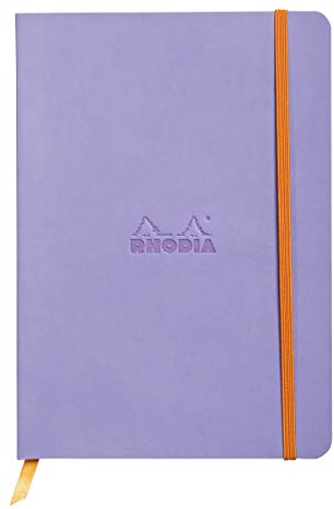 Rhodia 117459C Notizheft Rhodiarama mit weichem Umschlag, dot grid, 80 Blatt, 90 g elfenbeinfarbenes Papier, A5 148 x 210 mm, Lesezeichen, Innentasche,1 Stück,iris