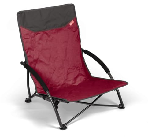 Kampa Sandy Hohe Rückenlehne Low Stuhl Strand/Garten/Camping Liege Sitz, rot