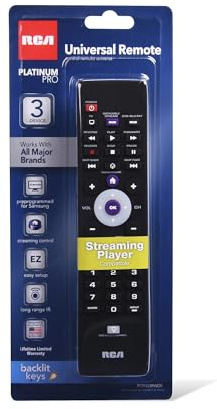 RCA Universal Remote Control 3 Device TV Roku DVR Receiver