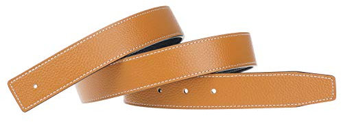 GANGTU H Vollnarbenledergürtel Ersatz Gürtelriemen ohne Schnalle 32mm Breit Braun