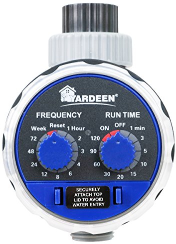 Yardeen Arroseur électronique avec minuteur d'eau - Contrôleur d'irrigation de Jardin à Deux Cadrans - Pas de Pression d'eau nécessaire