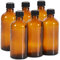 6 x flacons vides en Verre ambré avec Bouchon - Contenance 100 ML - FL26DIN