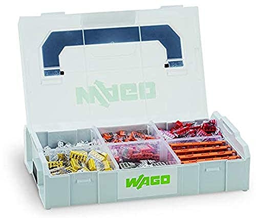 WAGO Verbindungsklemmen-Set 887-953 | 404-teilig, mit verschiedenen Verbindungsdosenklemmen und Befestigungsadapter der Serie 2273 für alle Leiterarten, in praktischer L-BOXX Mini