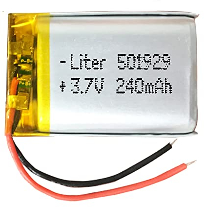 Akku 501929 LiPo 3.7V 240mAh 0.888Wh 1S 5C Liter Energy Battery Lithium Polymer Batterien Schutzplatine für Elektronik Wiederaufladbar - Nicht geeignet für Funksteuerung 31x19x5mm (240mAh|501929)