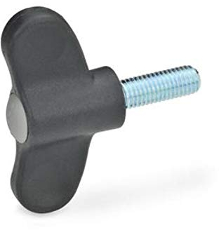 ELESA-Flügelschraube, Durchmesser 55mm, M10x20, Abdeckkappe grau