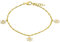Amor Armband 925 Sterling Silber Damen Armschmuck, mit Muschelkernperle, 17+2 cm, Gold, Blume, Kommt in Schmuck Geschenk Box, 2035970