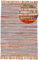 carpetfine Flachgewebeteppich Kelim Chindi Orange 60x110 cm | Moderner Teppich für Wohn- und Schlafzimmer