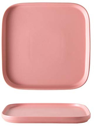 plate Creative Net Red Plate Nordic Square Plate Ceramic Dinner Plate Salad Western Steak Plate Dinner Plate Household Dinner plate (Color : B, Size : Small)