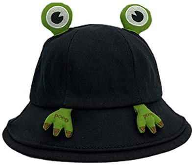 Damen Fischerhut Sonnenhut,Frosch-Eimer-Hut, Frosch-Angler,Faltbar Bucket Hat Anglerhut,Sommer UV-Schutzhut Baumwollfrosch Eimer Strandhut Fishermütze Outdoor Hut für Erwachsene Frauen Herren