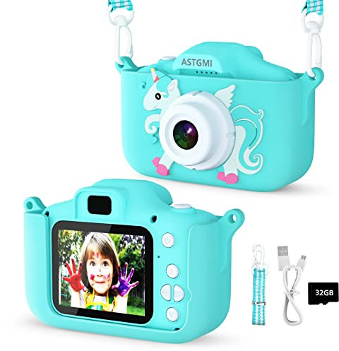 ASTGMI Juguetes de Camara de Fotos para niños y niñas, 1080P HD Camara Fotos Infantil, cámara Digital instantánea, cumpleaños de Regalo niñas 3 4 5 6 7 8 9 10 años, con Tarjeta SD de 32 GB