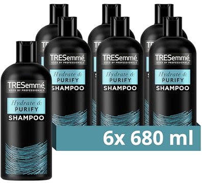 TRESemmé Hydrate & Purify Shampoo with hyaluronic acid & white clay for greasy hair 6x 680 ml