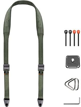 PGYTECH Tracolla per Fotocamera Rilascio Rapido Tracolla Fotocamera 110-152cm Regolabili Cinghie per Fotocamera a Sgancio Rapido per Fotografi per DSLR/SLR/Sony/Nikon/Fuji-Felce verde