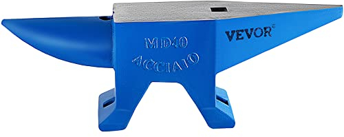 VEVOR Schmiede Amboss 40KG Schmiede Zubehör Amboss Werkzeuge geschmiedeter Stahl mit rundem und quadratischem Loch robust