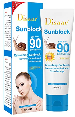 Gesichts Sonnencreme Mit SPF 90, UVA-Schutz, Für Die Tägliche Anwendung Geeignet, 100 L