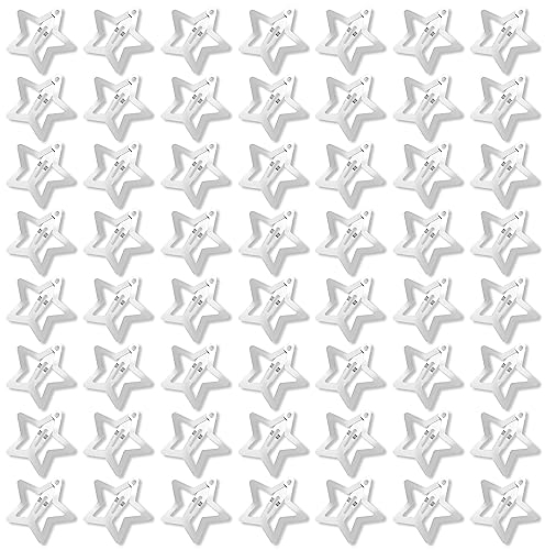 100 Stück Sterne Haarspangen, Metall Haarklammer Metall Rutschfest Sternclips Haare Haarspangen Stern-Haarnadeln Y2K-Haar-Accessoires für Frauen Mädchen Styling-Haare (Silber)