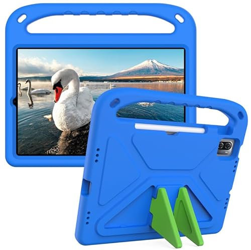 Funda Infantil para Xiaomi Pad 5 de 11 Pulgadas, Espuma EVA, Ligera, a Prueba de Golpes, Duradera, Funda para Tablet con asa para niños, Azul Verde
