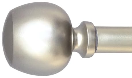 Morena II Gardinenstangen-Set, verstellbar, 30,5-50,8 cm, 2,5 cm Durchmesser, Nickel