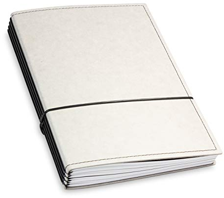 X17-A5 Terminplaner/Organizer 2024-2025 | 18-Monats-Kalender | grau + schwarz, vegan! Deutsches Zellulose-Material. Austauschbare Hefte: Wochenkalender Classic + 2 Hefte (blanko, gepunktet)