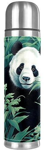 Tazza termica da viaggio in acciaio inox con coperchio per uomo e donna – Bamboo Panda