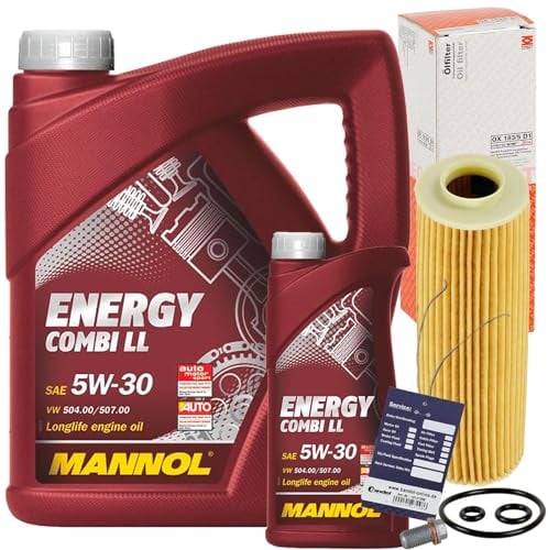 BandelOne enthält Knecht Ölfilter+Mannol 5W30 Öl für C-E W203 W204 W211 Slk R171 Clk