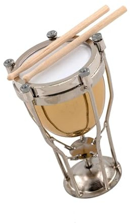 Modèle De Timbale Miniature De 6.5cm, Mini Instrument De Musique Ne Peut Pas Jouer Maison Ornements Instrument