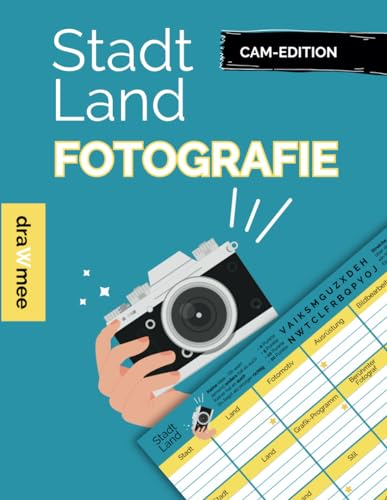 Stadt Land Fotografie - Quiz Geschenk für Fotografen: Spielblock mit 35 Blatt Din-A4 (Seiten zum Ausschneiden)
