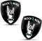 SkinoEu 2 x 3D Gel Silikon Stickers,Aufkleber Auto Moto Motorrad Fahrrad Fenster Tür PC Tablet Laptop Abzeichen Rock n Roll KS 18