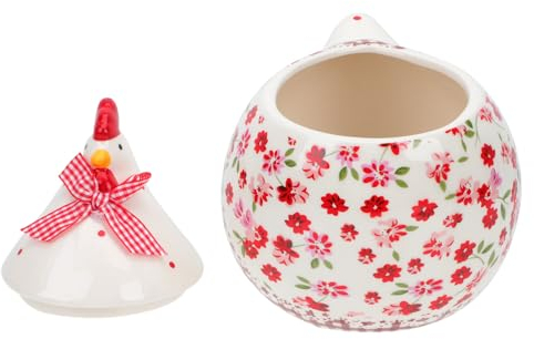 jojofuny Hen-shaped Ceramic Jar Dekorativer Schmuckhalter Und Süßigkeitenbehälter Für Ostern Hühnerform Keramik Kompakt Für Kleine Schmuckaufbewahrung Langlebig Und Praktisch
