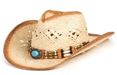 Zylioo Chapeau de cowboy en paille pour grande tête, taille 57-62 cm, chapeau de plage occidental, Beige/turquoise, XL/XXL