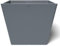 POTS&MORE Maceta Prismo 50 (50 cm, Forma Cuadrada, Color Gris, Altura 40,5 cm, Maceta de plástico, para Plantas de Interior) VP025001