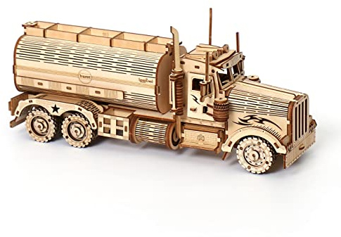 Foyucool 3D Puzzle Holzpuzzle für Erwachsene, DIY Kleiner Tanker Truck