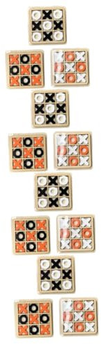 BESTonZON 12 Sets Couchtischspiele Indoor Spiele Indoor Spiele Xo Schachspielzeug Puzzle Tischstrategiebasiertes Brettspiel Tischdekorationen Für Wohnzimmer Holzdekor Pappelsperrholz