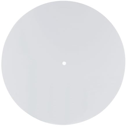 Stytpwra Drehteller aus Acryl, reduziert statische Staubgeräusche, Ersatzmatte für Plattenspieler von 30,5 cm (12 ), Weiß
