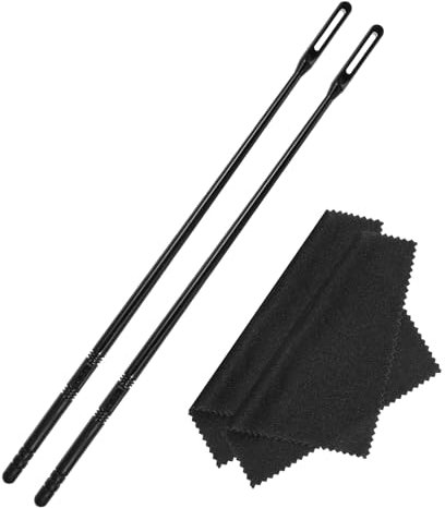 Flute Cleaning Kit, 2 Flute Cleaning Rod with 2 Pcs Flute Cleaning Cloth, Flute Cleaning Swabs, Flute Cleaner for Flute Cleaning Polishing