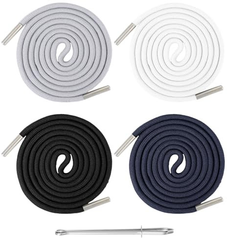 Aeaocvo 4 Stück Kordel für Jogginghose, 140 cm Kordel für Hoodie, Elastisch Jogginghose Band Hosenbänder Kordelzug, Hosenbund Kordel mit Durchziehnadel, Hosen Kordel zum Einziehen
