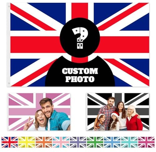 LOFART Custom Flag 3x5 FT Personalized Flags Design Your Photo/Logo/Text Flag with Picture Custom for Decorate University Dormitories Bedrooms Garden Clubs Yard Outdoor Banner (Style 2)