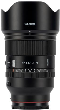 VILTROX 50mm F1.4 Pro FE Objektiv, Vollbild Autofokus Große Blende Prime-Objektiv mit Hyper VCM-Motor Kompatibel mit Sony E-Mount-Kameras A7IV A7C A7III A7RII A7III A7RIII A7RIV A9 A9III A1 ZV-E1